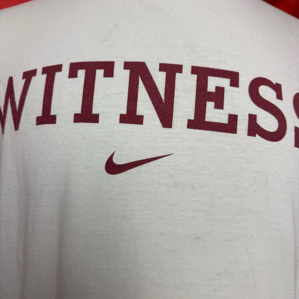 Vintage Nike LeBron James Witness White Basketball‎ T-Shirt Mens Size Large